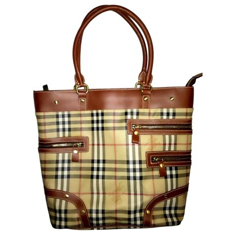 vintage nova check burberry handbag|Burberry checked canvas tote bag.